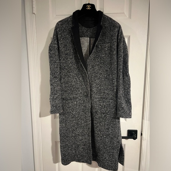 ATM Anthony Thomas Melillo Kimono Overcoat Heather Gray Women Size Small $795 - Picture 15 of 16